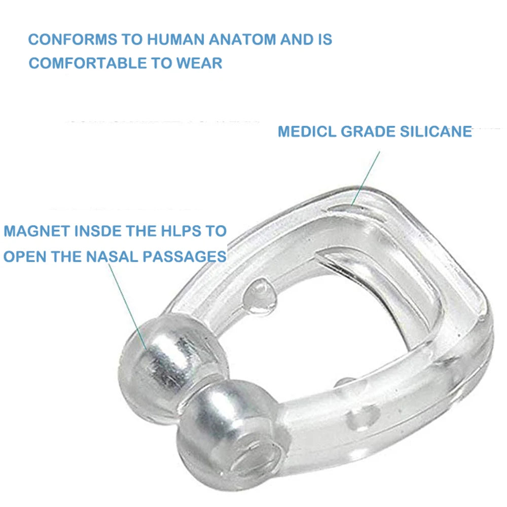 Anti Snore Stop Snoring Nose Clip Silicone Magnetic